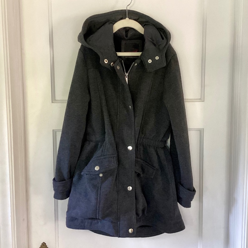 Yoki Girls Outwear Collection Jersey Jacket Size M 8-10 Sherpa Lined Hooded